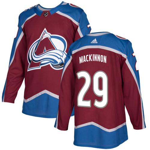 Adidas Avalanche #29 Nathan MacKinnon Burgundy Home Authentic Stitched Youth NHL Jersey - Click Image to Close